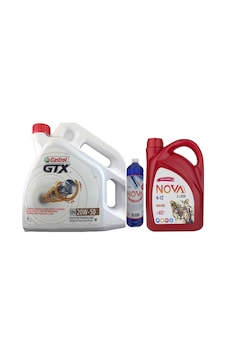Castrol GTX 20W-50 Sentetik Motor Yağı 4 L + Organik Antifriz 3 L + Cam Suyu 1 L Castrol GTX 20W-50 Sentetik Motor Yağı 4 L + Organik Antifriz 3 L + Cam Suyu 1 L