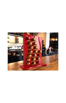 Nespresso Uyumlu Kahve Kapsül Tutucu Kutusu Standı Kırmızı