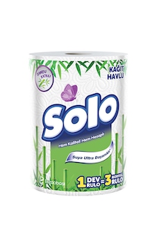 2 Adet Solo Kağıt Havlu Dev Rulo Tekli 2 Adet Solo Kağıt Havlu Dev Rulo Tekli
