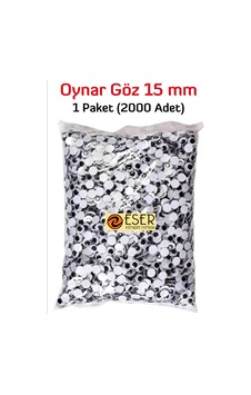Eser Oynar Göz Siyah 15mm 2000 Adet Eser Oynar Göz Siyah 15mm 2000 Adet