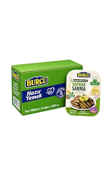 Burcu Zeytinyağlı Yaprak Sarma 200 Gr X 8 Li Kutu Burcu Zeytinyağlı Yaprak Sarma 200 Gr X 8 Li Kutu