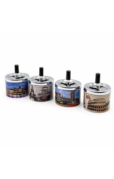 12 Adet Ashtray Yuvarlak - Basmalı Metal Küllük 12 Adet Ashtray Yuvarlak - Basmalı Metal Küllük