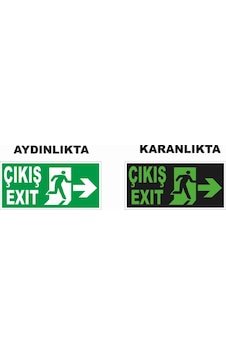 Çıkış Yön Sağ Ok Fosforlu Levha - 874635644 Çıkış Yön Sağ Ok Fosforlu Levha - 874635644