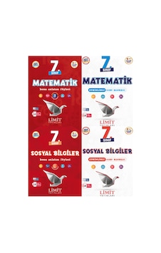 Limit 2027 7. Sınıf Matematik + Sosyal Bilgiler Konu Anlatım Föyleri + Soru Bankası Seti 4 Kitap Maarif Model Limit 2027 7. Sınıf Matematik + Sosyal Bilgiler Konu Anlatım Föyleri + Soru Bankası Seti 4 Kitap Maarif Model