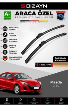S-dizayn Mazda 3 Bl Ön Cam Silecek Seti 2009-2013 Premium Araca Özel 60-48 Cm A+ Kalite Aocs-1753