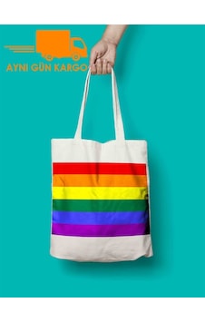 Gökkuşağı Lgbt Bez Çanta Aynı Gün Ücretsiz Kargo Çok Renkli Gökkuşağı Lgbt Bez Çanta Aynı Gün Ücretsiz Kargo Çok Renkli