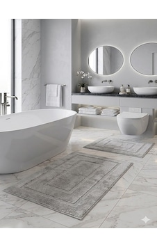 Pamuk Tufting 2'li Klozet Takım,banyo Seti,paspas Seti, Çerçeve G Pamuk Tufting 2'li Klozet Takım,banyo Seti,paspas Seti, Çerçeve G