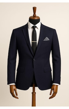 Erkek İtalyan Kesim Tek Düğmeli Blazer Ceket Klasik Ve Modern Şıklık Lacivert Erkek İtalyan Kesim Tek Düğmeli Blazer Ceket Klasik Ve Modern Şıklık Lacivert