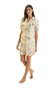 Over Sleep By Poleren Over Sleep 3381 Kadın Yazlık Süprem Şort Pijama Takım M-l-xl-xxl Ekru Over Sleep By Poleren Over Sleep 3381 Kadın Yazlık Süprem Şort Pijama Takım M-l-xl-xxl Ekru