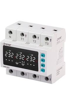 Tense Trifaze Dijital Gerilim Ve Aşırı Akım Koruma Rölesi 4p 63a 80v-220v-300v Tense Trifaze Dijital Gerilim Ve Aşırı Akım Koruma Rölesi 4p 63a 80v-220v-300v