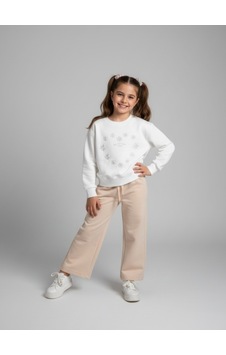 Name Baby & Kids Kız Çocuk Papatyalı Takım Jab-14251 Ekru