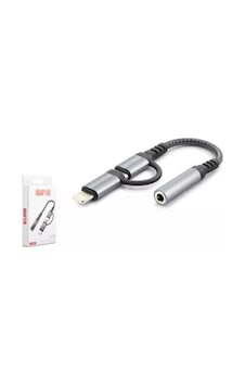 Hadron Gj-026 Type-c + Lightning To 3.5mm F Kablo Siyah Hadron Gj-026 Type-c + Lightning To 3.5mm F Kablo Siyah