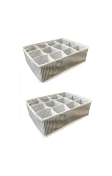 Alas 2 Adet - 12 Bölmeli Çok Amaçlı Organizer - Çekmece Organize Gri Alas 2 Adet - 12 Bölmeli Çok Amaçlı Organizer - Çekmece Organize Gri