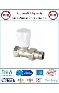Şenpres Düz Radyatör Vanası - %100 Prinç - 1/2''