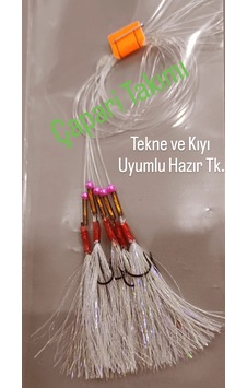 Çapari Özel Üretim Simli Beyaz 5 İğneli 200 Gr Atarlı Kıyı Ve Tekne İçin Uyumlu Çapari Özel Üretim Simli Beyaz 5 İğneli 200 Gr Atarlı Kıyı Ve Tekne İçin Uyumlu