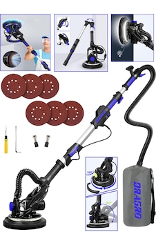Dragro DRG-58l Profesyonl Led Işıklı Alçıpan Duvar Zımpara Makinesi Gri - Mavi Dragro DRG-58l Profesyonl Led Işıklı Alçıpan Duvar Zımpara Makinesi Gri - Mavi