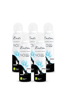 Emotion Invisible Fresh Black&White Kadın Sprey Deodorant 150 ML x 5 Emotion Invisible Fresh Black&White Kadın Sprey Deodorant 150 ML x 5