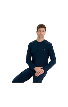 Over Sleep By Poleren Over Sleep 2209 Erkek Kışlık Interlok Pijama Takım Lacivert Over Sleep By Poleren Over Sleep 2209 Erkek Kışlık Interlok Pijama Takım Lacivert