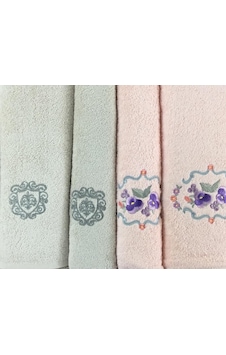 Taç Pamuk Hamam Havlu Seti Milla Somon-Gri Somon Taç Pamuk Hamam Havlu Seti Milla Somon-Gri Somon