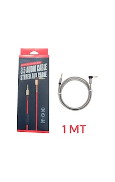 Metal Başlık Tpe Kablo 3.5mm Aux Kablo 1 Metre Renkli
