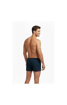 İki Yıldız Erkek Penye Baskı Desenli Boxer Bgl-st05011 Turkuaz