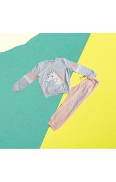 Togi Kids Wear Togi Kids Unicorn Believe Yourself Takım Gri