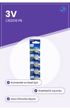 Düğme Pil Cr2016 Lityum 3v Kumanda Saat Ve Anahtarlık İçin Uzun Ö Düğme Pil Cr2016 Lityum 3v Kumanda Saat Ve Anahtarlık İçin Uzun Ö