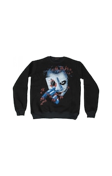 The Joker Playing Card Sweatshirt Siyah Çok Renkli