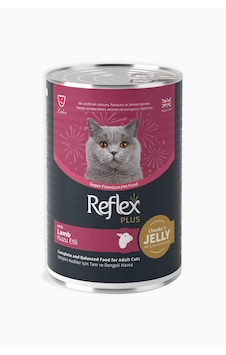 Reflex Plus Jöle İçinde Et Parçacıklı Kuzu Etli Yetişkin Kedi Maması 400 G