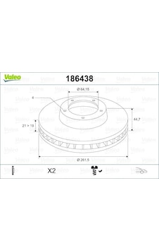 Valeo 186438 Ön Fren Diski Hava Kanallı Honda Cıvıc 1.4l 1.6l B16a2 D14a D16y4 Ma Mb Ej Ek El Kasa 96-00 / 1. 6l D16v1 D16w7 Vtec Vtı Ep Es Eu Kasa 01-05 / Cıty 1.4l L13z1 Gm1 Kasa 08- / Jazz 1.4l L13z Ge 45251s6de10-45251st3e10-45251sk7j00 1 Takım Fiya
