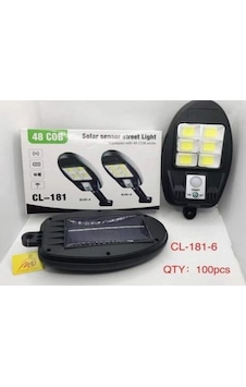 POWERMASTER CL-181-6 48 COB LEDLİ SENSÖRLÜ SOLAR SOKAK LAMBASI