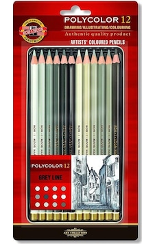 Koh-ı-noor Artist´s 12'li Gri Line Kuru Boya Kalem Seti 3822 Koh-ı-noor Artist´s 12'li Gri Line Kuru Boya Kalem Seti 3822