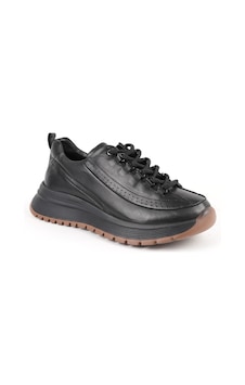 Mammamia Kadın Krem Hakiki Deri Comfort Sneaker Kalın Taban Bağcıklı Günlük Ayakkabı Siyah Mammamia Kadın Krem Hakiki Deri Comfort Sneaker Kalın Taban Bağcıklı Günlük Ayakkabı Siyah