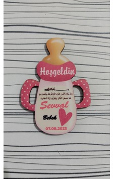 8 Cm Biberon Hoşgeldin Magnet 25 Adet