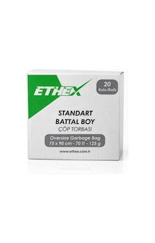 Ethex Standart Battal Boy Çöp Torbası 75 X 90 Cm 70 Lt 20 Rulo Ethex Standart Battal Boy Çöp Torbası 75 X 90 Cm 70 Lt 20 Rulo