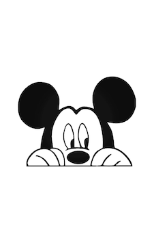 Mickey Mouse Peeking Oto Özel Yeni Sticker 20 Cm Mickey Mouse Peeking Oto Özel Yeni Sticker 20 Cm