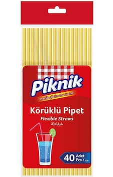 Piknik Kullan-at Jelatinli Körüklü Pipet 40lı Piknik Kullan-at Jelatinli Körüklü Pipet 40lı