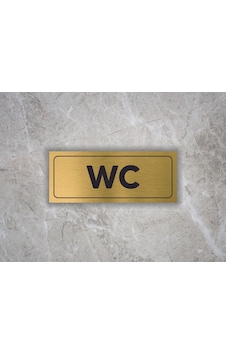 Wc Yazılı Metal Levha 7 Cm X 20 Cm Wc Yazılı Metal Levha 7 Cm X 20 Cm