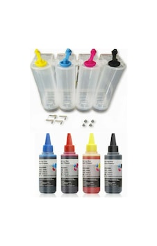 Canon Pg-46 9059b001 İle Uyumlu 4 Renk Bitmeyen Kartuş Tankı + 4 Renk 100 Ml Mürekkep Seti Canon Pg-46 9059b001 İle Uyumlu 4 Renk Bitmeyen Kartuş Tankı + 4 Renk 100 Ml Mürekkep Seti