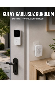 Hd Kameralı Beyaz Görüntülü Kapı Zili Çift Yönlü Sesli Wi-fi Akıllı Kapı Zili - Bayi Depom Hd Kameralı Beyaz Görüntülü Kapı Zili Çift Yönlü Sesli Wi-fi Akıllı Kapı Zili - Bayi Depom