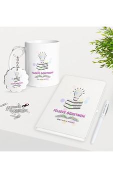 Kişiye Özel Felsefe Öğretmeni Kupa Anahtarlık Beyaz Defter Kalem N11.20507 Kişiye Özel Felsefe Öğretmeni Kupa Anahtarlık Beyaz Defter Kalem N11.20507