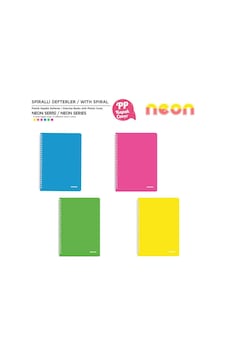 Mopak Neon Serisi A4 Spiralli Pp Kapak Defter 72 Yp Kareli 4'lü Mopak Neon Serisi A4 Spiralli Pp Kapak Defter 72 Yp Kareli 4'lü