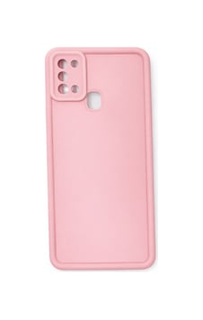 Samsung Galaxy A21 Uyumlu Kamera Çıkıntılı Mat Silikon Telefon Kılıfı Pembe Samsung Galaxy A21 Uyumlu Kamera Çıkıntılı Mat Silikon Telefon Kılıfı Pembe