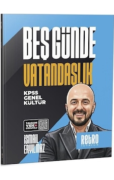Retro 2026 Kpss Vatandaşlık 5 Beş Günde Kamp Kitabı - İsmail Eryılmaz Retro Yayıncılık Retro 2026 Kpss Vatandaşlık 5 Beş Günde Kamp Kitabı - İsmail Eryılmaz Retro Yayıncılık