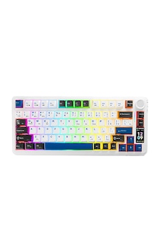 Rampage Quell Pro Ekranlı Hot Swap 2.4g + Bt Wireless Rgb Gasket Oil Switch Türkçe Q Pbt Mekanik Gaming Klavye Beyaz Rampage Quell Pro Ekranlı Hot Swap 2.4g + Bt Wireless Rgb Gasket Oil Switch Türkçe Q Pbt Mekanik Gaming Klavye Beyaz