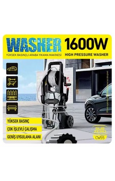 Subzero Cw55 Oto Halı Bahçe Temizleme Ve Yıkama Makinesi 1600w 75 Bar Yüksek Basınçlı 8metre Kablolu