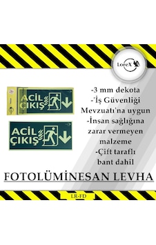 Lorex Acil Çıkış Fosforlu Levhası Aşağı Yön (Dekota Malzeme) (23328719) Lorex Acil Çıkış Fosforlu Levhası Aşağı Yön (Dekota Malzeme) (23328719)