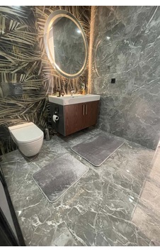 2'li Yıkanabilir Kaymaz Taban Post Banyo Halısı Peluş Halı Klozet Takımı Gri 2'li Yıkanabilir Kaymaz Taban Post Banyo Halısı Peluş Halı Klozet Takımı Gri