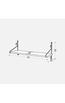 Endpa Seramoni 1 Raflı Set 20x72 Cm Siyah