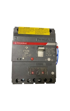 Federal F12R 100A 4 Kutuplu (3 Faz 1 Nötr) Ayar Sahalı Kompakt Şa Federal F12R 100A 4 Kutuplu (3 Faz 1 Nötr) Ayar Sahalı Kompakt Şa